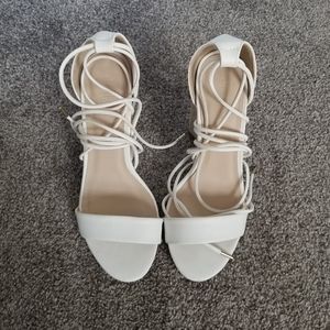 Charlotte Russe White Chunky Heels